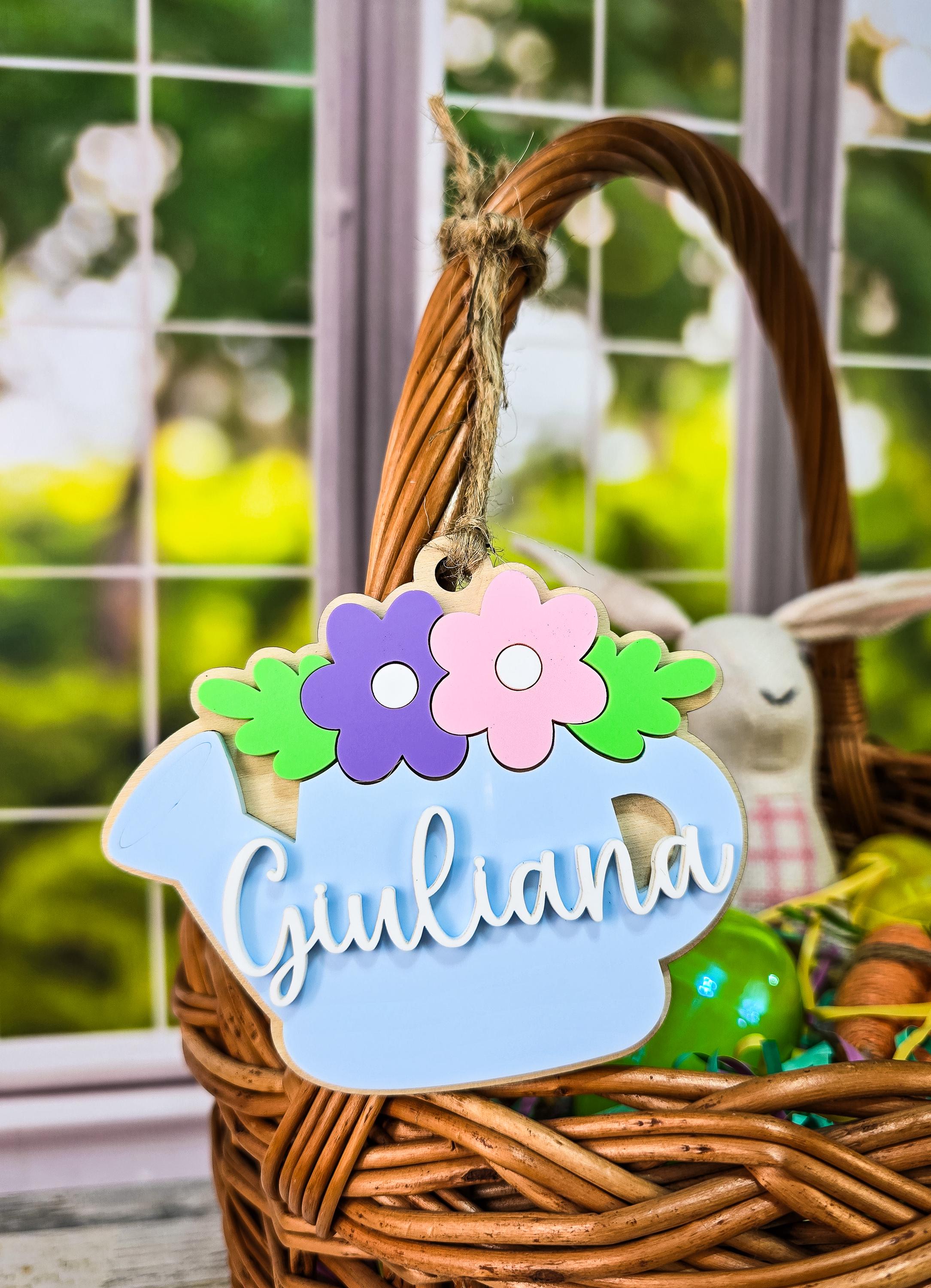 Easter Name Tag for Easter Basket, Name Tag for Basket, Easter Gift Ta ...