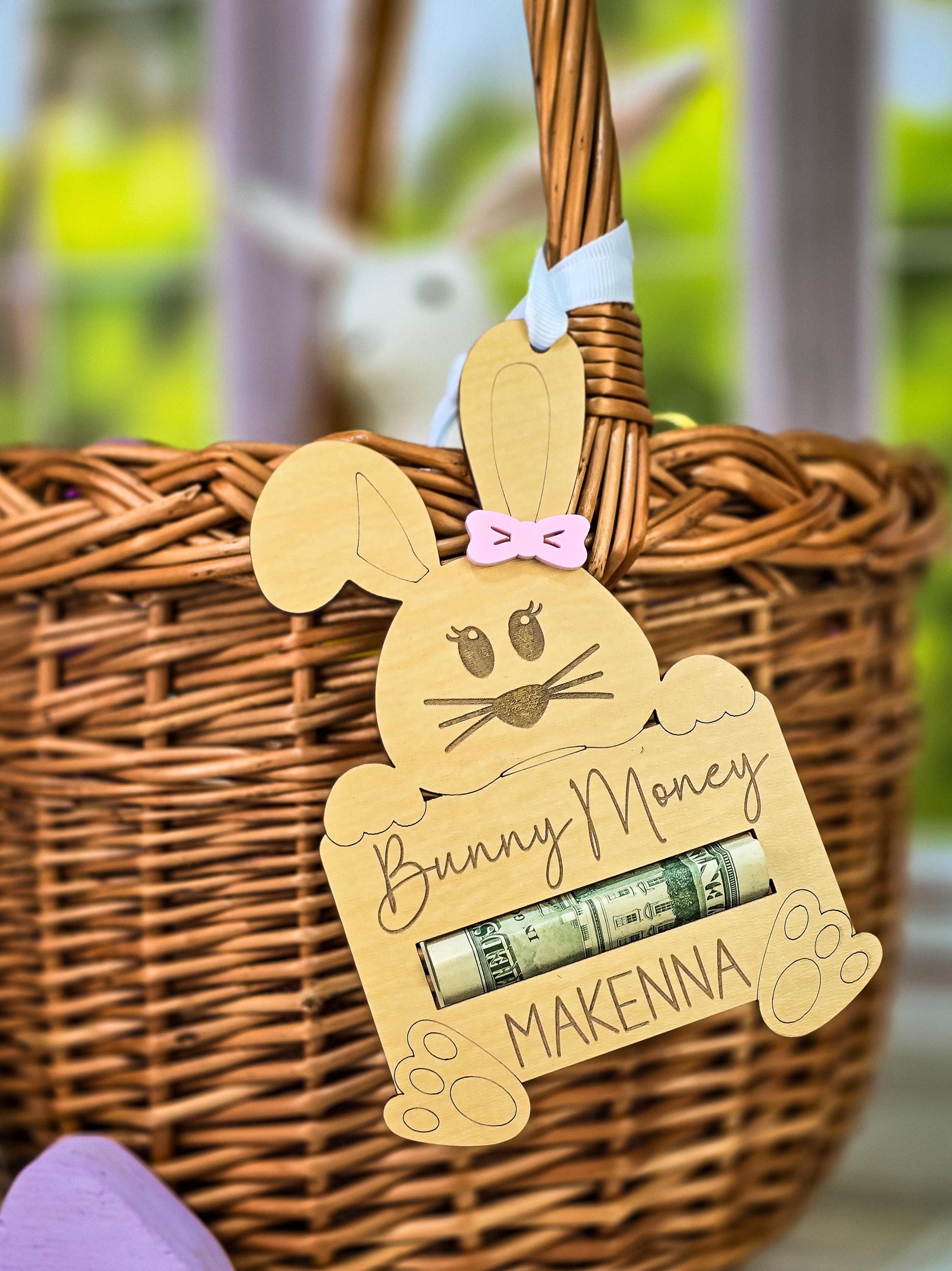 Customizable Easter Basket Money Holder or Gift Card Holder