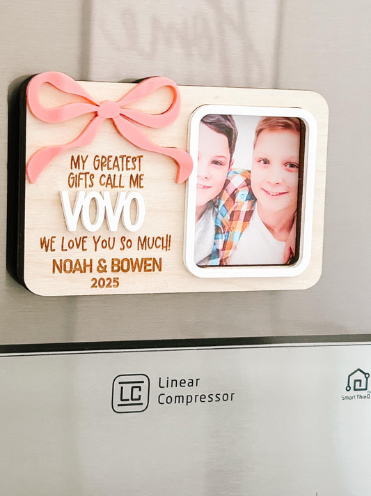 Mother’s Day Photo Magnet, Mother’s Day Gift, Picture Frame for Mom, Gift for Mom, Gift for Grandma, Magnet Picture Frame, Kids Photo Holder