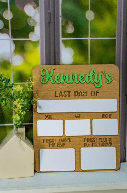 Back to School Dry Erase Board, First Day of School Photo Board, Back to School Picture Board, First Day of School Sign, Sign for School