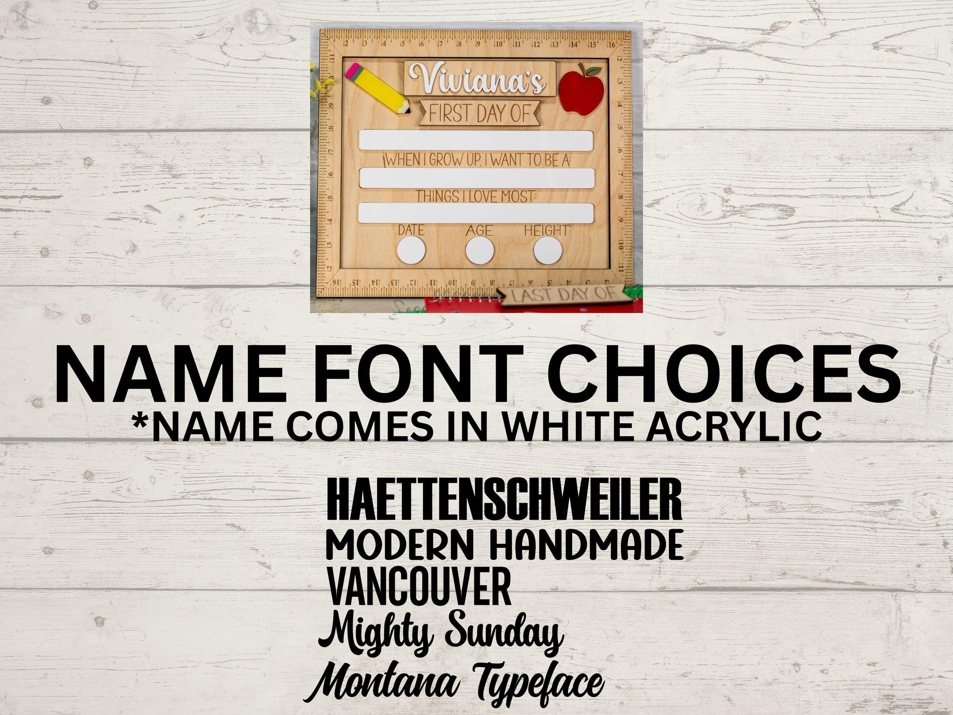 Back to School Dry Erase Board, First Day of School Photo Board, Back to School Picture Board, First Day of School Sign, Sign for School