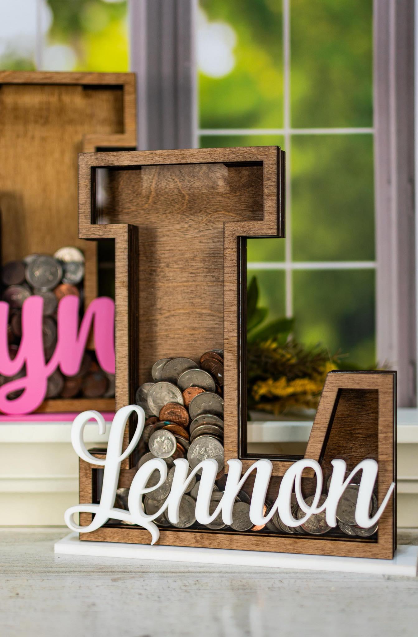 Personalized Name Bank, Custom Piggy Bank, Coin Bank, Kids Piggy Bank, Initial Piggy Bank, Gift for Kids