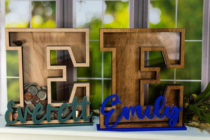 Personalized Name Bank, Custom Piggy Bank, Coin Bank, Kids Piggy Bank, Initial Piggy Bank, Gift for Kids