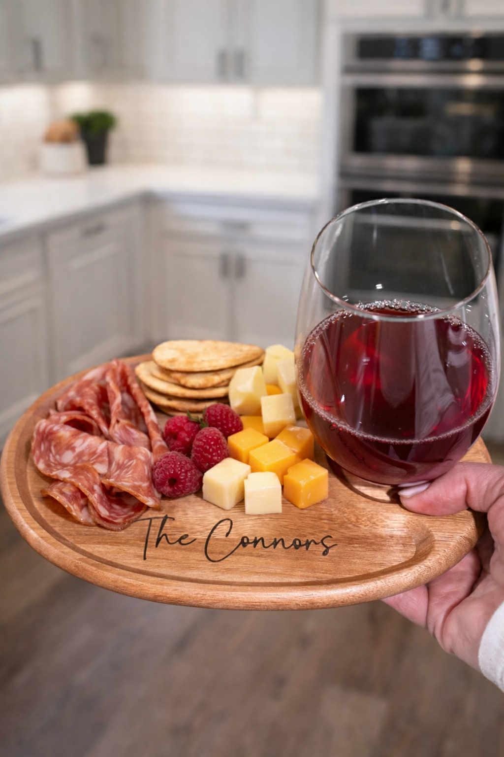 Individual Charcuterie Tray, Wine Snack Tray, Charcuterie Board, Beverage Tray Holder