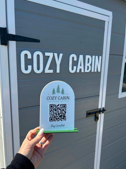 Acrylic QR Code Sign, Scan to Pay Sign, Social Media Following Sign, Small Business QR Sign, Connect with Us Sign, Register Stand Sign