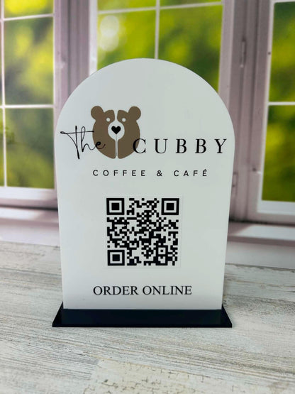 Acrylic QR Code Sign, Scan to Pay Sign, Social Media Following Sign, Small Business QR Sign, Connect with Us Sign, Register Stand Sign