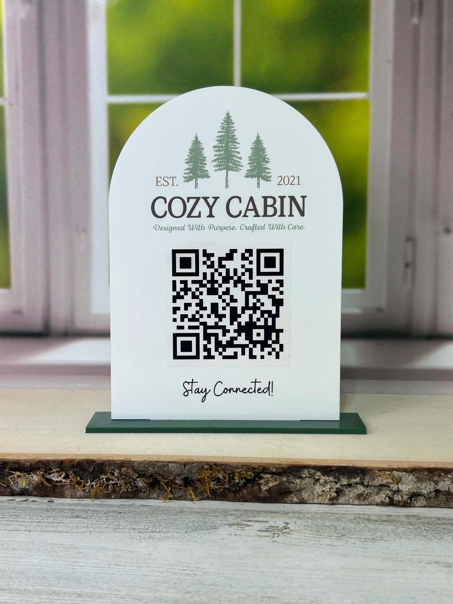Acrylic QR Code Sign, Scan to Pay Sign, Social Media Following Sign, Small Business QR Sign, Connect with Us Sign, Register Stand Sign
