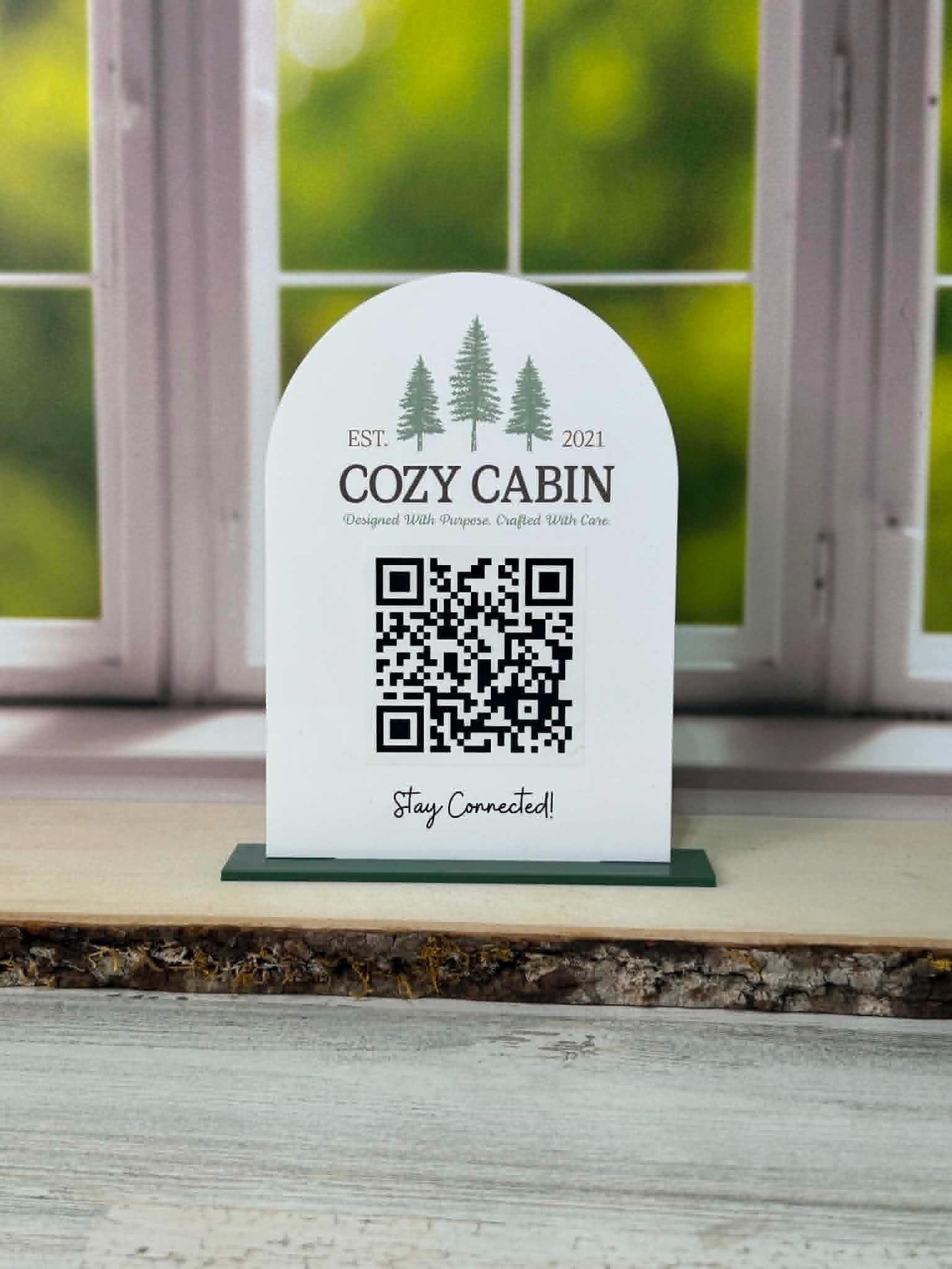 Acrylic QR Code Sign, Scan to Pay Sign, Social Media Following Sign, Small Business QR Sign, Connect with Us Sign, Register Stand Sign