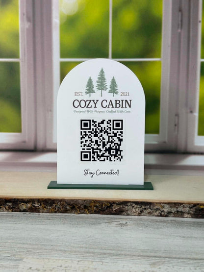 Acrylic QR Code Sign, Scan to Pay Sign, Social Media Following Sign, Small Business QR Sign, Connect with Us Sign, Register Stand Sign