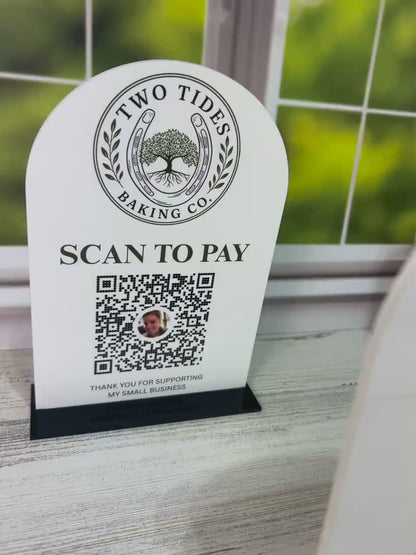 Acrylic QR Code Sign, Scan to Pay Sign, Social Media Following Sign, Small Business QR  Sign, Connect with Us Sign, Register Stand Sign