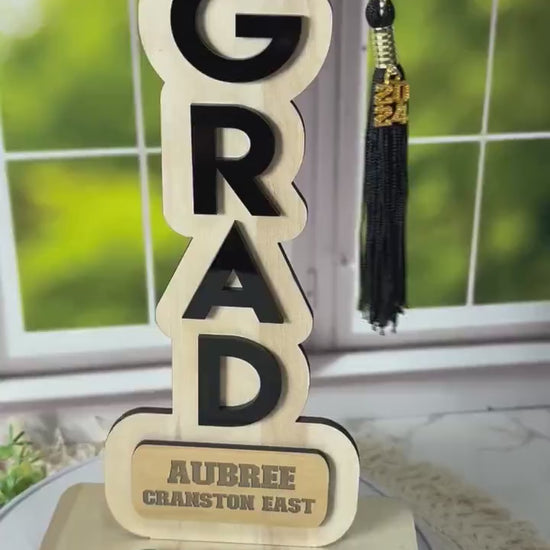 Graduation Tassel Stand, High School Grad Tassel Holder, Class of 2024, Graduation Gift, Graduation Keepsake, Tassel Hanger