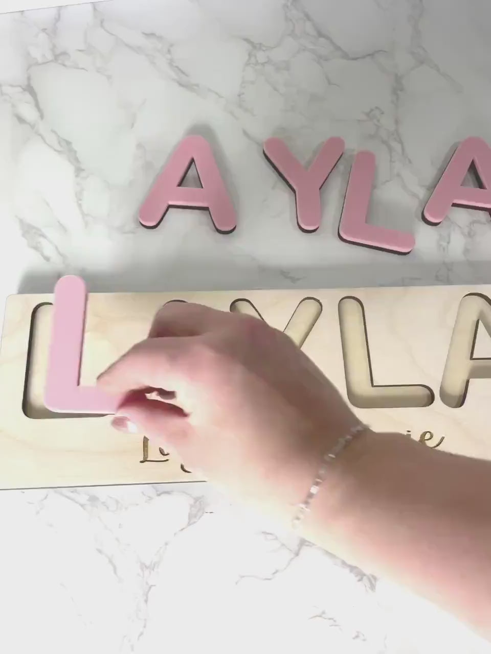 Wooden Name Puzzle, Gift for Kids, Name Puzzles for Toddlers, Montessori Baby Toys, First Birthday Gift, Baby Shower Gift, Easter Basket