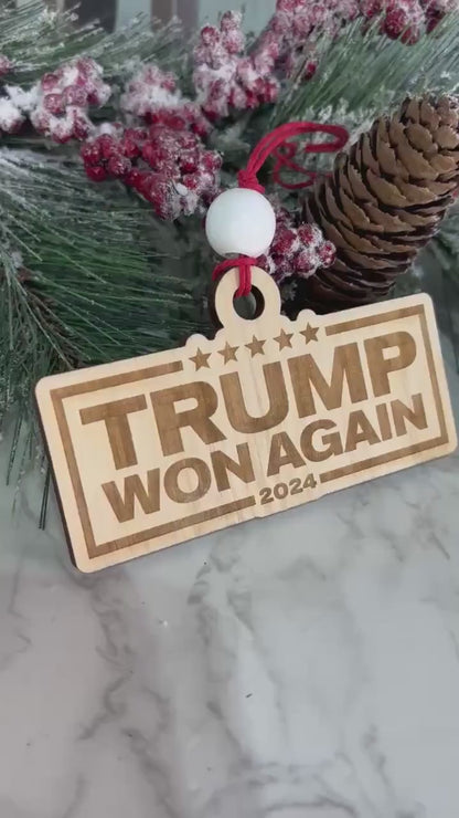 Trump Ornament, Donald Trump Christmas Ornament, Patriotic Ornament, MAGA Ornament, Daddys Home Ornament, Gift for Trump Supporter